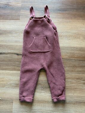 Cozy Knit One-Piece Overalls